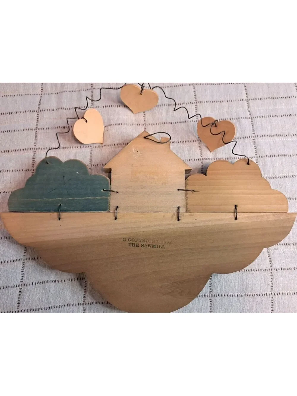 Vintage Sawmill Primitive Folk Art Wall Plaque 